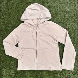 Eileen Fisher Wmn Lightweight Organic Cotton Terry Hooded Full Zip Sweatshirt S